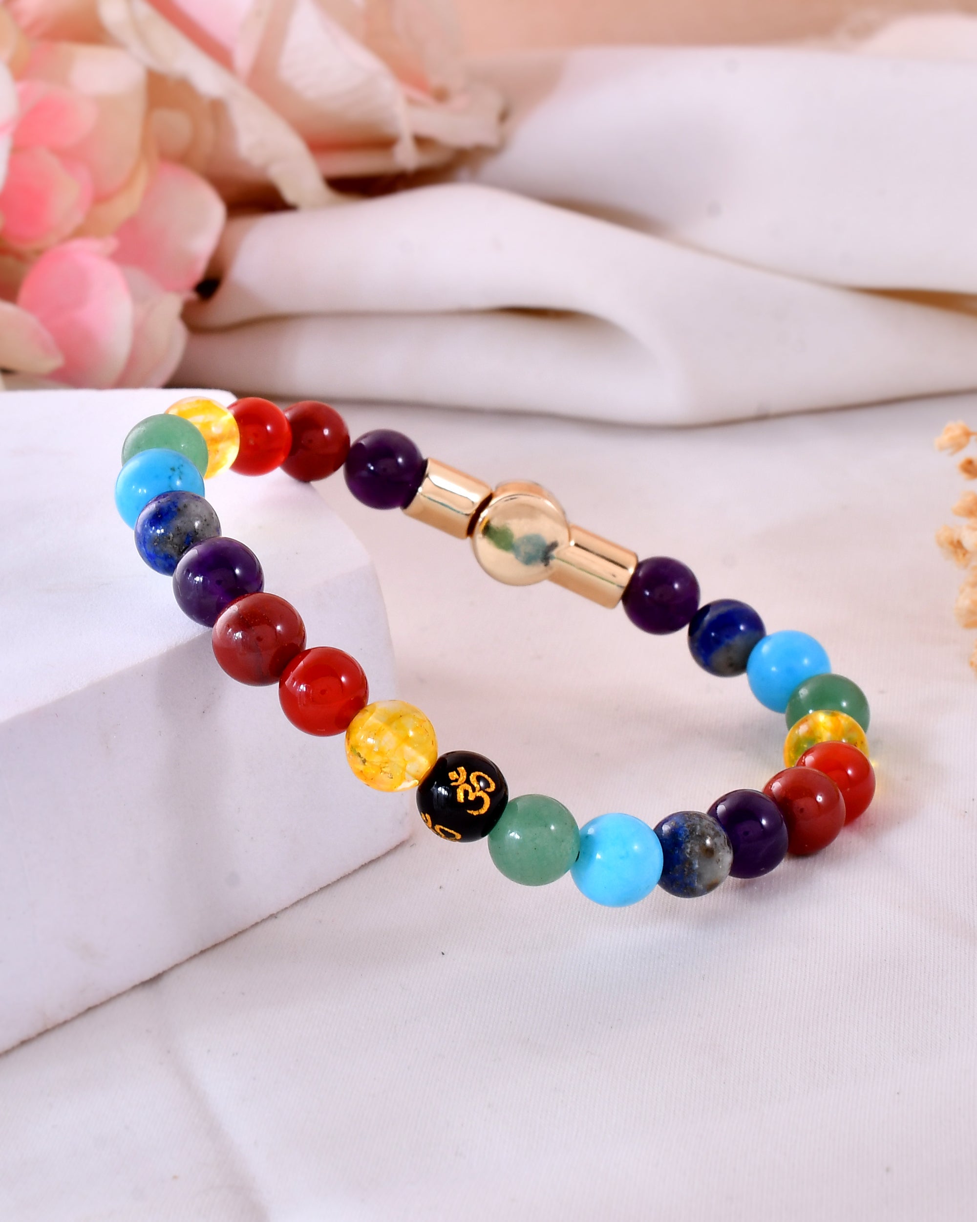 7 Chakra Bracelet  With  Magnet Lock
